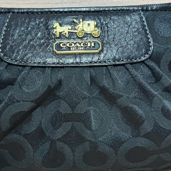 Like New - Coach Signature Wristlet Black - Picture 6 of 10